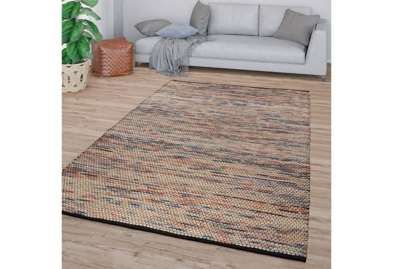 Teppich Wohnzimmer Teppich Kurzflor Handgeknüpft Meliertes Boho Design Modern, TT Home, Läufer, Höhe: 13 mm von TT Home