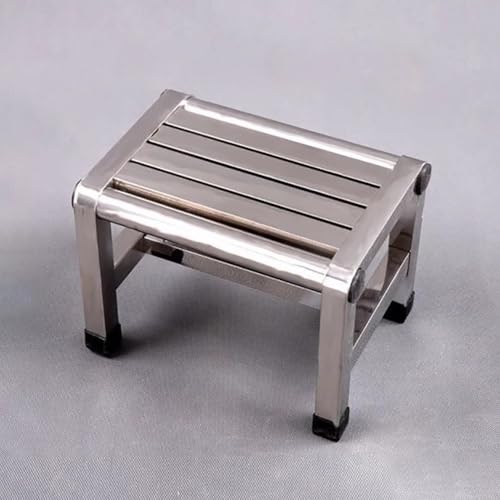 TT-YEC Anti-Rutsch-Badhocker Für Den Älteren, Rostfreien Stahl Hohl Duschhocker, Rechteckiger Badezimmerhocker, Leichte Wellbadsitz in Innenräumen, Tragende 280 Kg,H21cm von TT-YEC