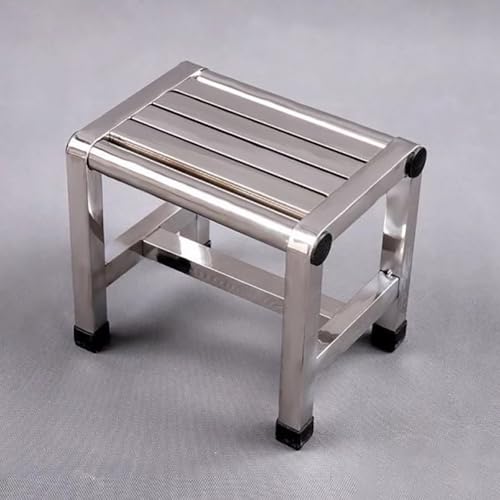 TT-YEC Badezimmer-Fußhocker, Duschhocker Aus Edelstahl Für Zuhause, Kleine Stufe Zum Rasieren Der Beine, Badewannensitz Aus Metall, Rutschfester Duschstuhl Fürs Badezimmer,H26cm von TT-YEC