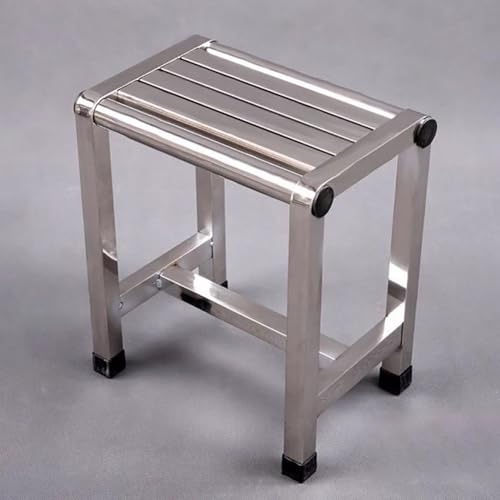 TT-YEC Badezimmer-Fußhocker, Duschhocker Aus Edelstahl Für Zuhause, Kleine Stufe Zum Rasieren Der Beine, Badewannensitz Aus Metall, Rutschfester Duschstuhl Fürs Badezimmer,H36cm von TT-YEC