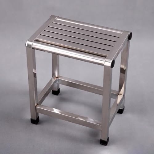 TT-YEC Badezimmer-Fußhocker, Duschhocker Aus Edelstahl Für Zuhause, Kleine Stufe Zum Rasieren Der Beine, Badewannensitz Aus Metall, Rutschfester Duschstuhl Fürs Badezimmer,H41cm von TT-YEC