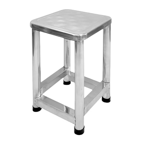 TT-YEC Multifunktionaler Badezimmer-Tritthocker, Duschhocker, Rutschfester Badesitz Aus Edelstahl, Robuster Tritthocker Aus Metall, 4 Stützstangen, Tragkraft 300 Kg,H45cm von TT-YEC