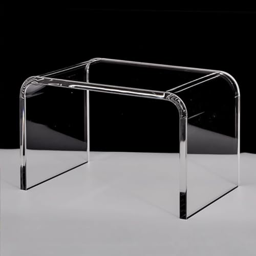 TT-YEC Sauna Transparenter Duschstuhlhocker, U-Förmiger Badezimmerstuhl Aus Acryl Für Den Innenbereich, Rutschfester Badhocker Mit Runder Kante, Badewannensitz,A h23.5cm von TT-YEC