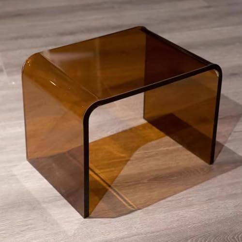 TT-YEC Sauna Transparenter Duschstuhlhocker, U-Förmiger Badezimmerstuhl Aus Acryl Für Den Innenbereich, Rutschfester Badhocker Mit Runder Kante, Badewannensitz,C h23.5cm von TT-YEC