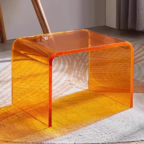 TT-YEC Sauna Transparenter Duschstuhlhocker, U-Förmiger Badezimmerstuhl Aus Acryl Für Den Innenbereich, Rutschfester Badhocker Mit Runder Kante, Badewannensitz,F h40cm von TT-YEC