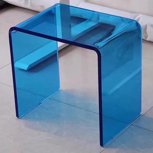 TT-YEC Sauna Transparenter Duschstuhlhocker, U-Förmiger Badezimmerstuhl Aus Acryl Für Den Innenbereich, Rutschfester Badhocker Mit Runder Kante, Badewannensitz,G h40cm von TT-YEC
