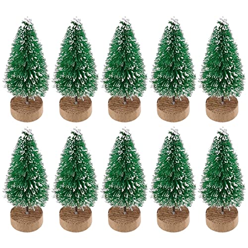10pcs Mini Weihnachtsbaum 4,5 cm,Mini Tannenbaum für Tisch,Mini Christmas Tree Miniatur,Mini Weihnachts Baum Künstlicher Geschmückter Weihnachts Baum klein,Christbaum,Weihnachtsdeko von TT-