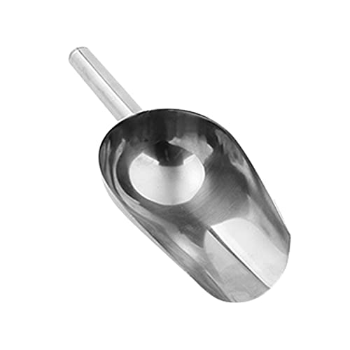 TT- Edelstahl Schaufel, Futterschaufel Mehlschaufel Eisschaufel,Edelstahl Eiswürfel Abwiegeschaufel Mehlschaufel Futterschaufel Sackschaufel Abfüllschaufel für Küche, Bar, Buffet (D, OneSize) von TT-