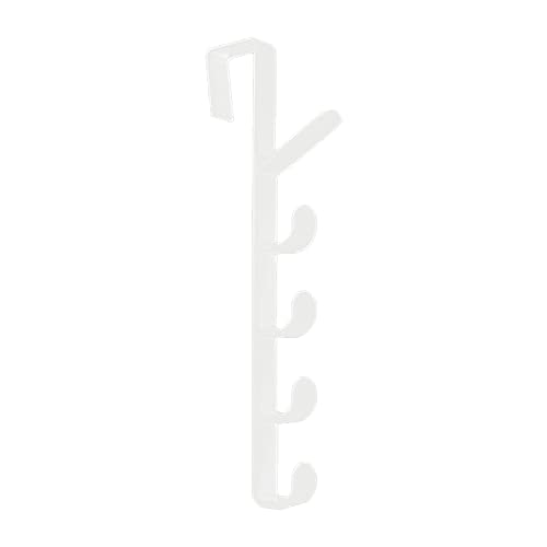 Türgarderobe Handtuchhalter - Türhaken Kleiderhaken Tür Türhakenleiste mit 5 Haken - Haken Tür zu hängen Mäntel, Hüte, Jacken, Roben, Kleiderhaken Türhaken Kleider Taschen (Weiß) von TT-