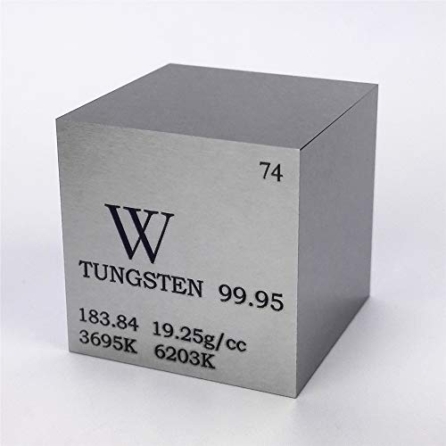 50,8 mm Wolfram-Metallwürfel 2476 g 99,95 % graviertes Periodensystem von Chinaium