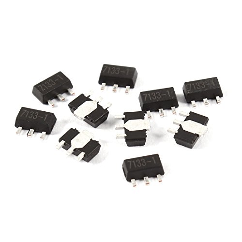 TTAMG 10 Stücke HT7133 SOT-89 SMD-Spannungsregler 3,3 V 30 mA Schwarz DIP von Aexit