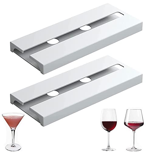 TTBDDM 2 Stück Umgekehrter Weinglashalter, Stemware Rack Weinglashalter, Weinglashalter Plastik, Weingläser Halter, Weingläser Halter für Zuhause, Bar, Küche, Restaurant (Weiß) von TTBDDM