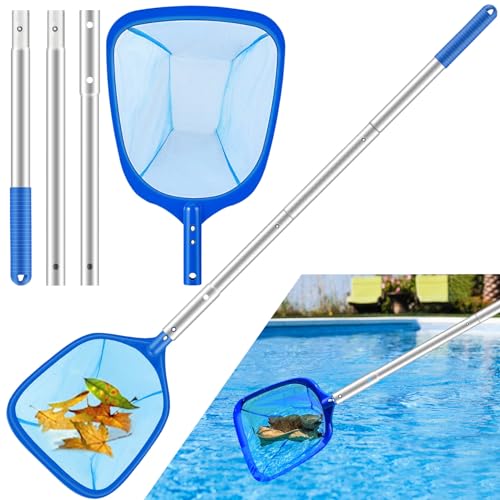 TTCOTOKE Pool Kescher, Kescher PoolReinigung, Upgrade Pool Skimmer Kescher, Feinmaschiger Kescher Pool, Fein Skimmer Netz Poolkescher Set, Pool Tief Kescher für Spas, Schwimmbad, Teich, Algen von TTCOTOKE