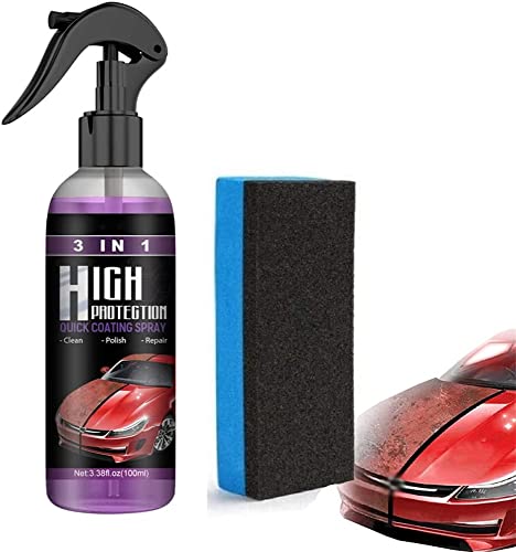 TTCPUYSA 3 in 1 High Protection Quick Car Coating Spray,Extreme Slick Streak-Free Quick Detail Spray,Nano Spray Car Polish,For Cars, Motorcycles (100ml) von TTCPUYSA