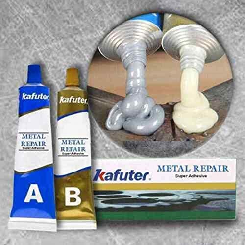 Caster Glue Ab Group Double Tube Industrial Heat Resistance Cold Weld Metal Repair Paste，Heat Resistance Glue for Metal Casting Defect (50g) von TTCPUYSA