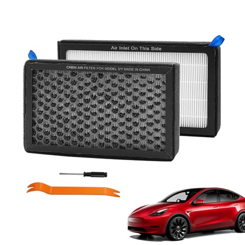 TTCR-II 2PCS Kompatibel mit Tesla Model 3 Model Y Luftfilter 2016 2017 2018 2019 2020 2021 2022 2023 2024, Model 3 HEPA Cabin Filter mit Aktivkohle, Model Y Kabine Innenraumfilter Ersatz Zubehör TTCR-II 2PCS Kompatibel mit Tesla Model 3 Model Y Luftfilter 2016 2017 2018 2019 2020 2021 2022 2023 2024, Model 3 HEPA Cabin Filter mit Aktivkohle, Model Y Kabine Innenraumfilter Ersatz Zubehör von TTCR-II