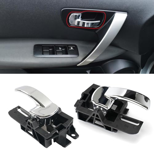 TTCR-II 2PCS Kompatibel mit Türgriff Nissan Qashqai MK1 J10 JJ10 2007-2013, 80671-JD000/80670-JD000 Ersatz Innen Handgriff Innentürgriff für Qashqai J10 Griff, Qashqai J10 Ersatzgriff (LH+RH) von TTCR-II