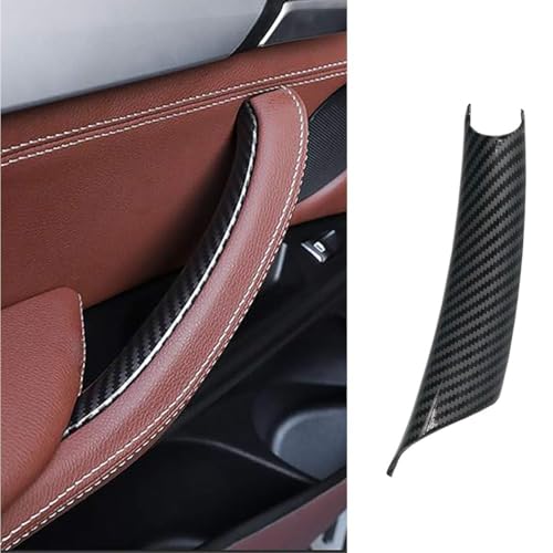TTCR-II Auto Türgriffabdeckung Kompatibel mit BMW X5 X6, ABS Carbonmuster linke Auto Türgriff Schutz Abdeckung für X5 2007-2013 und X6 2008-2014(Lederbezug NICHT im Lieferumfang enthalten)(links) von TTCR-II