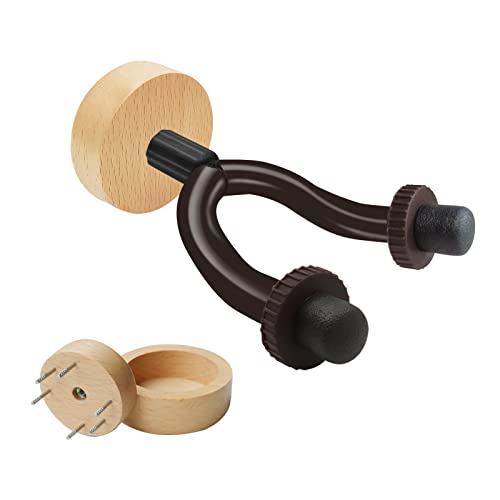 TTCR-II Gitarrenhalter Punch Free Universal Gitarren Halter Buche Gitarren Haken Halter Violine Ukulele Non Marking Nails Metall Gitarrenständer Wand Halterung mit abnehmbaren Blende Klebstoff von TTCR-II