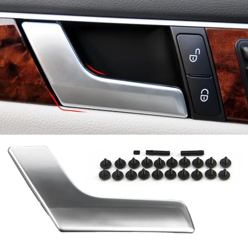 TTCR-II Kompatibel mit Türgriff Mercedes Benz C GLK Klasse W204 S204 X204 2007-2015, Driver Side Türgriff Innen Links Handgriff Innentürgriff für Mercedes W204 S204 X204 Griff-Links Mattes Silber von TTCR-II
