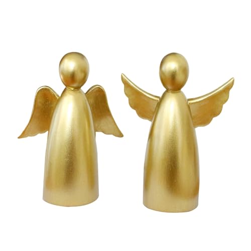 TTETTZ 2Pcs Engel Figuren Tisch Mittelstücke Engel Statuen für Herbst Garten Weihnachten von TTETTZ