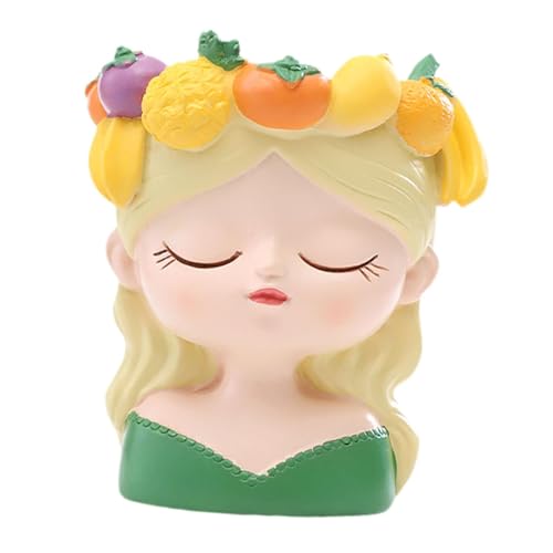 TTETTZ Blumentopf Als Übertopf Und Pflanzschale in Form Einer Niedlichen Figur Dekoration Aus Robustem Harz Gefertigt mit Praktischem Abfluss für Zuhause Ca, Style C von TTETTZ