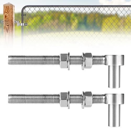 ​2er Set Scharniere Schwerlast 304 Edelstahl Doppelstabmattenzaun Zubehör Türband Scharnier Edelstahl Geeignet für Metalltore für Farmen Ranchtore und Doppelpfosten Zauntore(M16 X 200mm)​ von TTIAYAO
