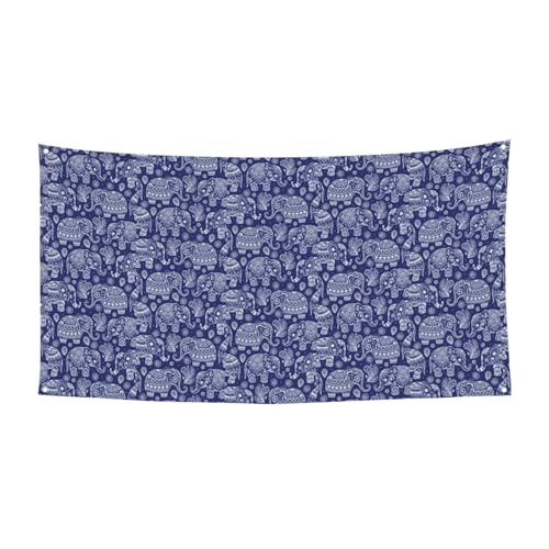 Boho-Elefanten-Druck, Halloween-Banner, perfekt für Halloween, Weihnachten, einseitiges Design, Party-Dekor von TTIGLHOH