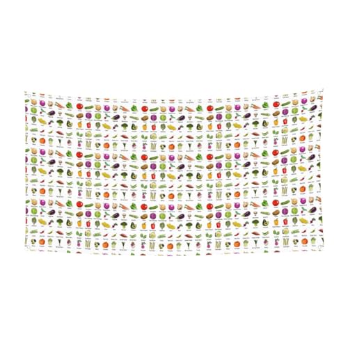 Einführung verschiedener Gemüsesorten, Halloween-Banner, perfekt für Halloween, Weihnachten, einseitiges Design, Party-Dekor-Zubehör von TTIGLHOH