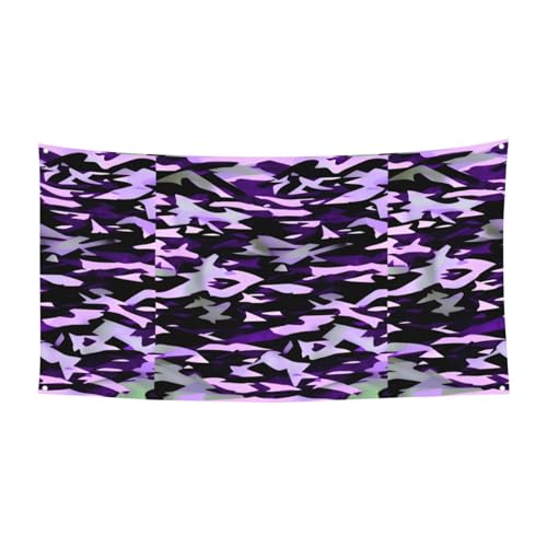 Halloween-Banner mit amerikanischem Camouflage-Muster, violett, perfekt für Halloween, Weihnachten, einseitiges Design, Party-Dekor von TTIGLHOH