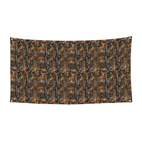 Jagd Hirsch Bär Elch Druck Halloween Banner Perfekt für Halloween Weihnachten einseitiges Design Party Dekor Supplies von TTIGLHOH