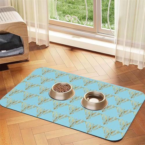 Phoenix Printing Haustier-Tischdecke, saugfähig, Leder, für Hunde und Katzen, Futtermatte, 60 x 40 cm, 4 mm dick von TTIGLHOH