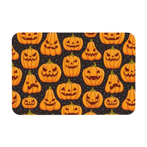 TTIGLHOH Badematte mit Halloween-Kürbis-Muster, Kieselgur, rutschfest, leicht zu reinigen, für Badezimmer-Duschzubehör TTIGLHOH Badematte mit Halloween-Kürbis-Muster, Kieselgur, rutschfest, leicht zu reinigen, für Badezimmer-Duschzubehör von TTIGLHOH