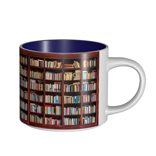 TTIGLHOH Bücherdruck-Trinkbecher, große Kapazität, Keramikbecher, geeignet für Cafés, stabile Konstruktion, rutschfeste Unterseite TTIGLHOH Bücherdruck-Trinkbecher, große Kapazität, Keramikbecher, geeignet für Cafés, stabile Konstruktion, rutschfeste Unterseite von TTIGLHOH