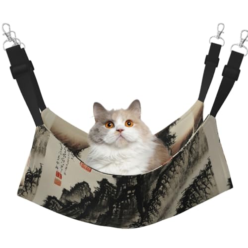 TTIGLHOH Chinesische Malerei Haustier Hängematte Katzen Frettchen Hängematte Weiches Bett Geeignet Für Haustier Meerschweinchen Hamster Kätzchen von TTIGLHOH