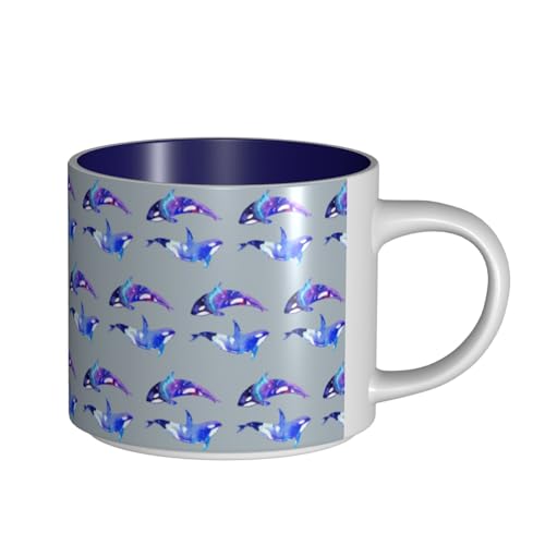 TTIGLHOH Orca Killer Whale Printing Trinkbecher Große Kapazität Keramikbecher Geeignet für Cafés Stabile Konstruktion Rutschfeste Unterseite TTIGLHOH Orca Killer Whale Printing Trinkbecher Große Kapazität Keramikbecher Geeignet für Cafés Stabile Konstruktion Rutschfeste Unterseite von TTIGLHOH