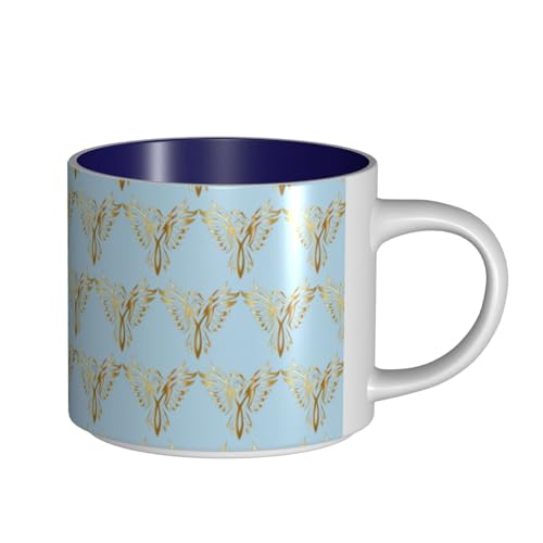 TTIGLHOH Phoenix Printing Trinkbecher, große Kapazität, Keramikbecher, geeignet für Cafés, stabile Konstruktion, rutschfeste Unterseite TTIGLHOH Phoenix Printing Trinkbecher, große Kapazität, Keramikbecher, geeignet für Cafés, stabile Konstruktion, rutschfeste Unterseite von TTIGLHOH