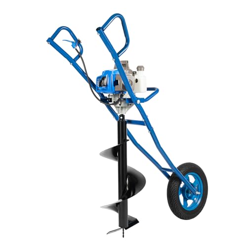Benzin Erdbohrer 63CC 2-Takt mit 2,2kW Motor & 30cm Bohrer, Erdlochbohrer mit Rad-Design & Handgriff, Leistungsstarker Pfahlbohrer für Garten, Bau, Zäune & Obstplantagen Benzin Erdbohrer 63CC 2-Takt mit 2,2kW Motor & 30cm Bohrer, Erdlochbohrer mit Rad-Design & Handgriff, Leistungsstarker Pfahlbohrer für Garten, Bau, Zäune & Obstplantagen von TTISJHK