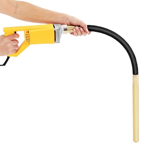 Betonrüttler 850W mit 1m Rüttelwelle, Elektrischer Beton Vibrator mit Kupfermotor, Tragbarer Rüttelflasche Bau Vibrationsgerät für Betonverdichtung, Tunnel & Brückenbau von TTISJHK
