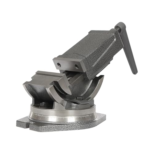 Schraubstock 100mm 4 Zoll, Werkbank Schraubstock aus Gusseisen, 360° Drehbar & 0-90° Kippbar, Präzisions Maschinenschraubstock mit 19KN Spannkraft für Metall- & Holzbearbeitung von TTISJHK