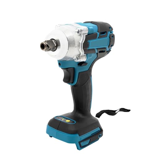 TTISJHK Akku Schlagschrauber 18V, Bürstenloser Schlagschrauber mit 320Nm Drehmoment, 2200 U/min, 1/2" Vierkant, LED-Licht, 6 Stecknüsse, Kabellos für Auto Reifenwechsel & Heimwerker von TTISJHK