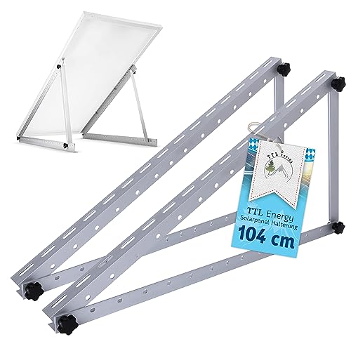 TTL Energy Solarmodul Halterung Alu 104 cm 41“ 2er Set 1 Paar - Winkel einstellbar 0-90° Montage & Befestigungs Set für Flachdach Aufständerung Balkonkraftwerk Solarpanel auf Balkon Garage Wand TTL Energy Solarmodul Halterung Alu 104 cm 41“ 2er Set 1 Paar - Winkel einstellbar 0-90° Montage & Befestigungs Set für Flachdach Aufständerung Balkonkraftwerk Solarpanel auf Balkon Garage Wand von TTL Commerce