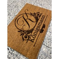 Fußmatte Personalisiert Kokos Türmatte Monogramm von TTLaser