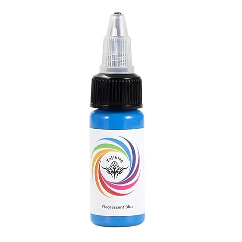 TTOOGO 15 ml UV Tattoo Ink Set Fluoreszierende Regenbogenfarben für Tätowierungen, die Glühen-in-The-Dark-Effekte hervorheben, Pigmente für Profi,Blau TTOOGO 15 ml UV Tattoo Ink Set Fluoreszierende Regenbogenfarben für Tätowierungen, die Glühen-in-The-Dark-Effekte hervorheben, Pigmente für Profi,Blau von TTOOGO