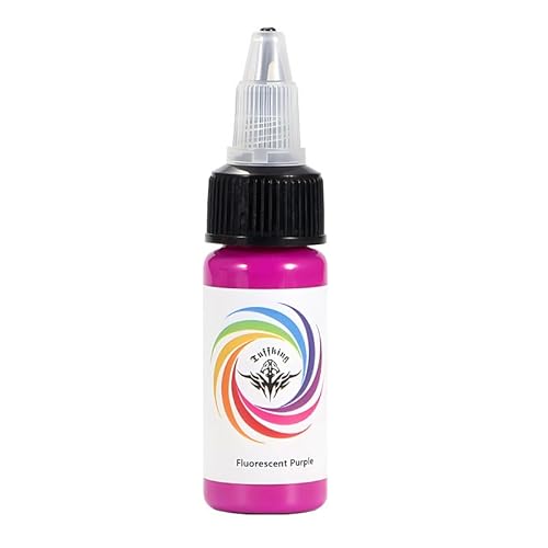 TTOOGO 15 ml UV Tattoo Ink Set Fluoreszierende Regenbogenfarben für Tätowierungen, die Glühen-in-The-Dark-Effekte hervorheben, Pigmente für Profi,Lila TTOOGO 15 ml UV Tattoo Ink Set Fluoreszierende Regenbogenfarben für Tätowierungen, die Glühen-in-The-Dark-Effekte hervorheben, Pigmente für Profi,Lila von TTOOGO