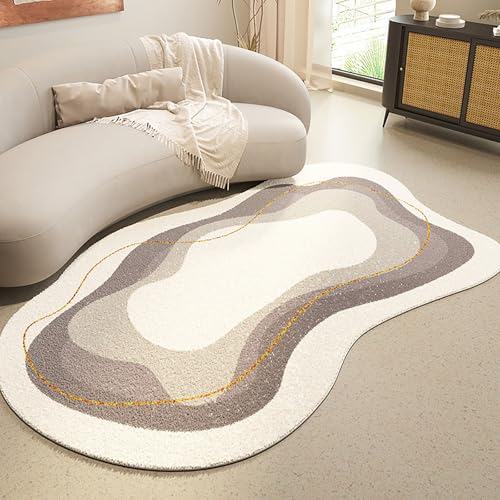TTOUDRY Teppich mit unregelmäßiger Form, Wohnzimmerteppich, Rutschfester weicher Schlafzimmerteppich, waschbarer Wohnzimmer-/Schlafzimmerteppich von TTOUDRY