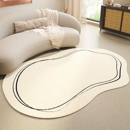 TTOUDRY Teppich mit unregelmäßiger Form, Wohnzimmerteppich, Rutschfester weicher Schlafzimmerteppich, waschbarer Wohnzimmer-/Schlafzimmerteppich von TTOUDRY