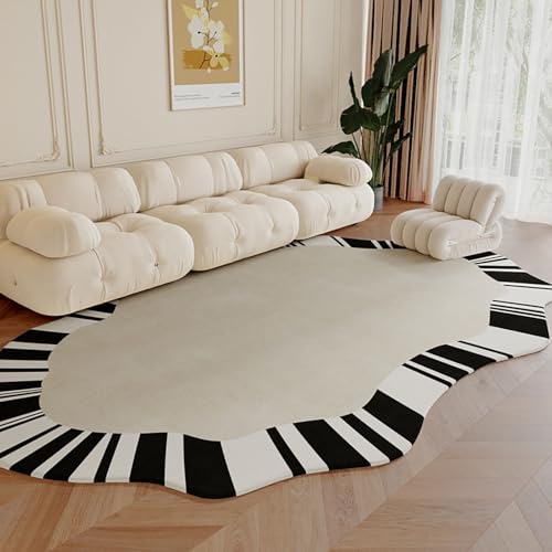 TTOUDRY Teppich mit unregelmäßiger Form, Wohnzimmerteppich, Rutschfester weicher Schlafzimmerteppich, waschbarer Wohnzimmer-/Schlafzimmerteppich von TTOUDRY