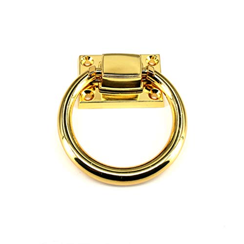 TTSJSM TüRklopfer Antik,HaustüR Klopfer 1pcs steuern Dekorative Kleiderschrank Küchen Fach-Tür-Ring Pulls Kabinett Knob Griff Große 80mm Türklopfer Stuhl Puller-Gold/Rose Gold (Color : Gold) von TTSJSM