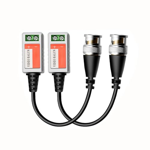 TTTLLNN CCTV BNC Passive Video-Balun-Stecker für effiziente Signalübertragung in Kamerasystemen, 200 m Übertragungsreichweite von TTTLLNN